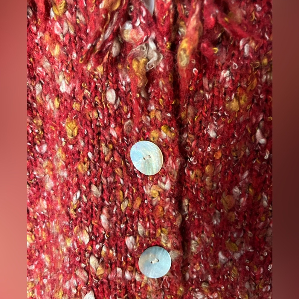 Ruby Rd. Multicolor Knit Cardigan With Fringe - image 4